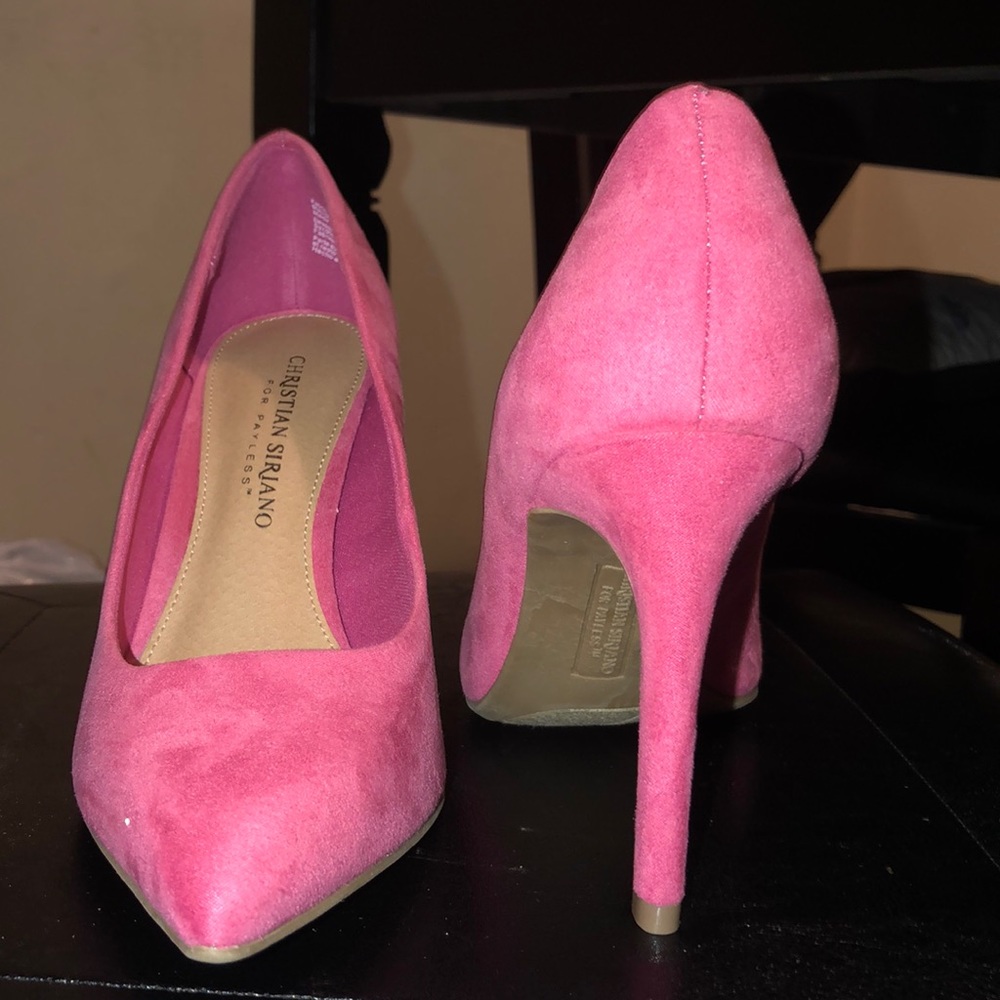 Suede heel